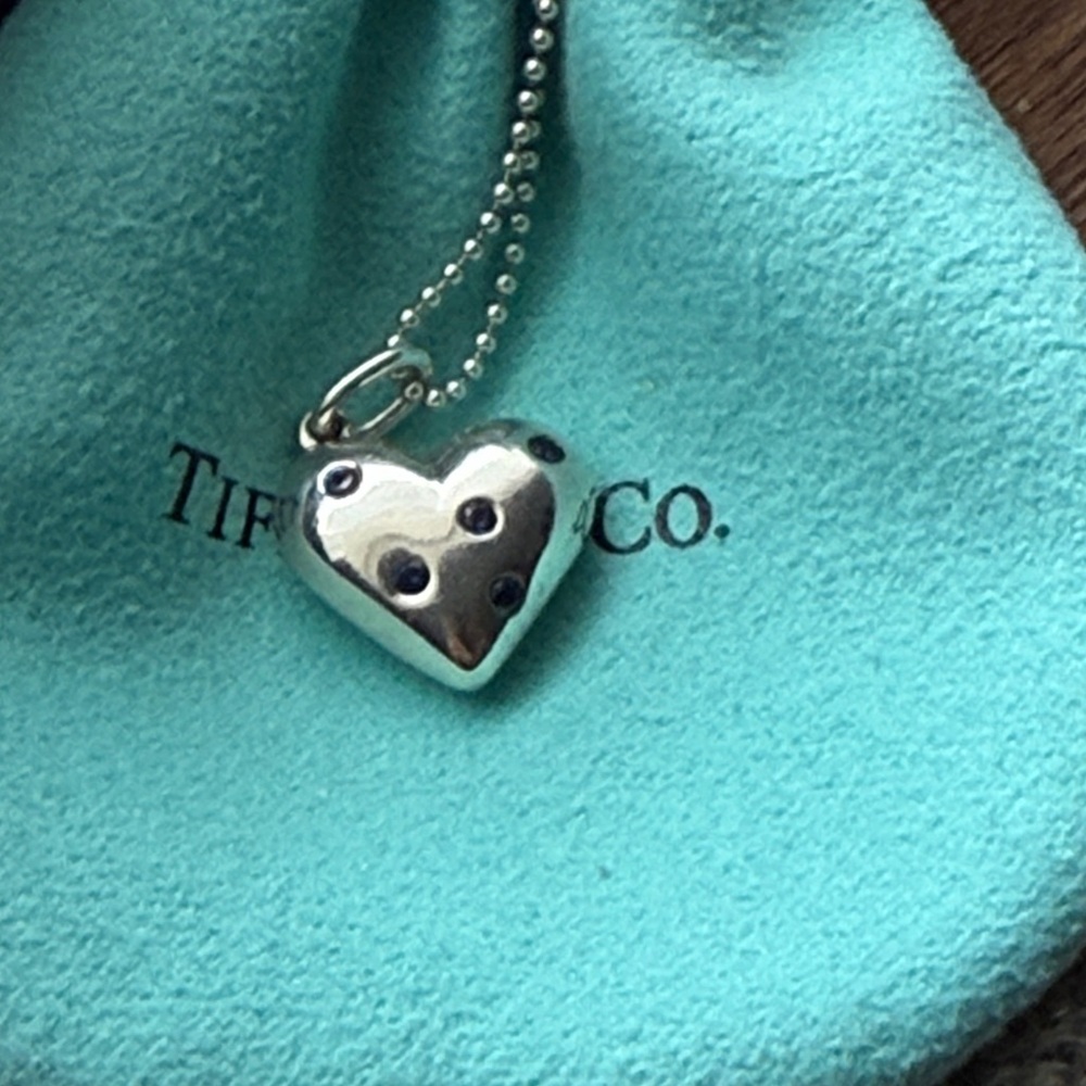 Tiffany & Co. Silver and sapphire necklace